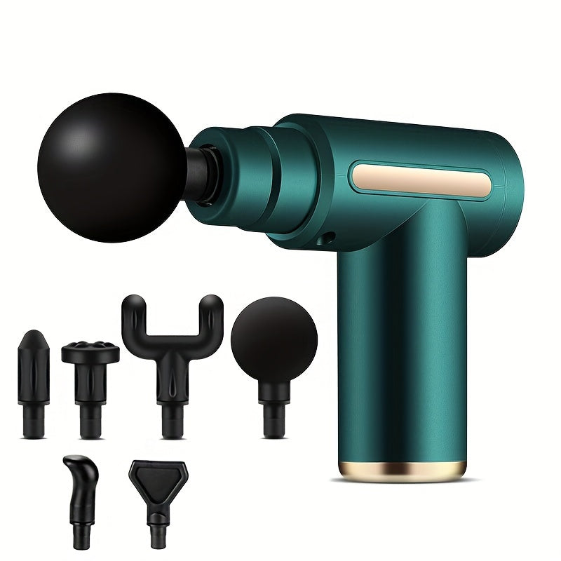 1pc 32/38 Gear Massage Gun, Deep Tissue Muscle Handheld Percussion Massager for Body, Back And Neck, Ultra Compact Elegant Design, High Torque Powered, Great Gift for Dad/Mom Green/Black