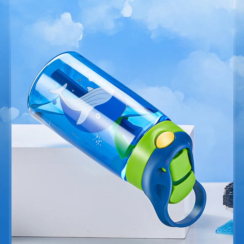 Children's Drinking Straw Cup Special Anti-falling Water Bottle For School In Summer Portable Water Cup