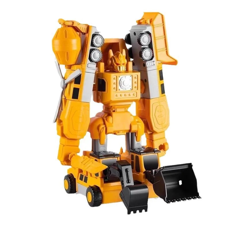 Magnetic building blocks car assembled engineering car robot deformation children's toys engineering set series military model
