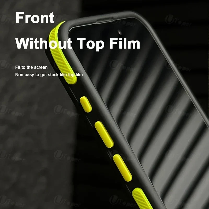 New Bicolor Matte Frosted Magnetic Phone Case For iPhone 16 Translucent Shockproof Bumper Hard Cover