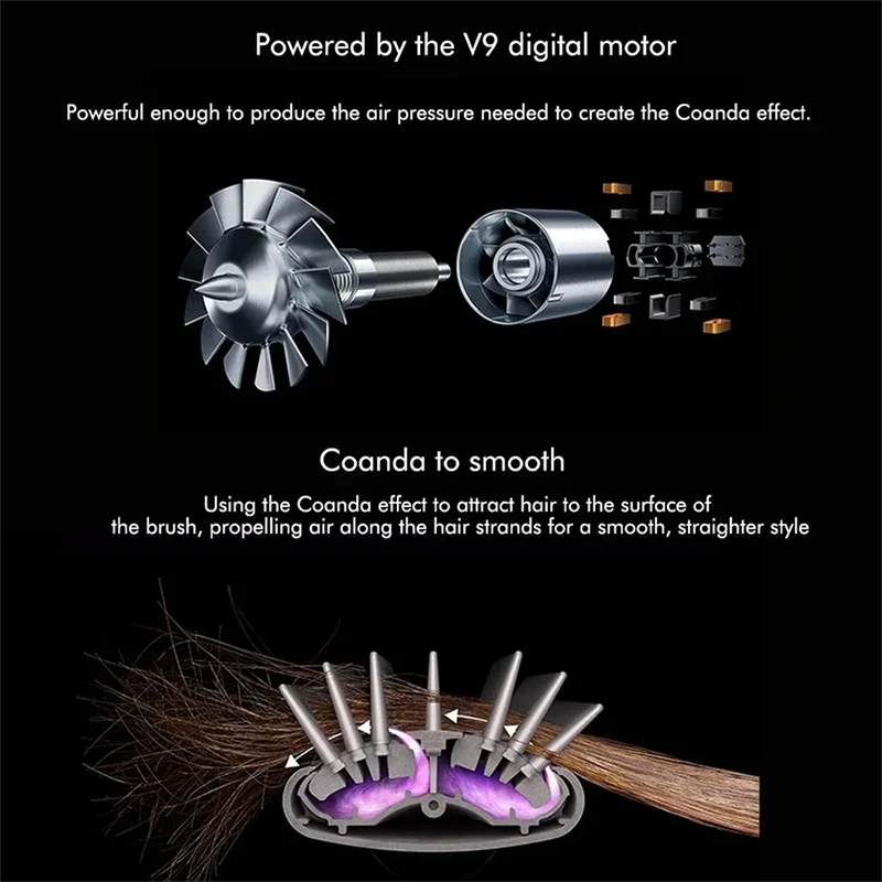 Hot Air Styler Comb 5 in 1 Hair Dryer Automatic Hair Curler Professional Hair Straightener For Dyson Airwrap Household
