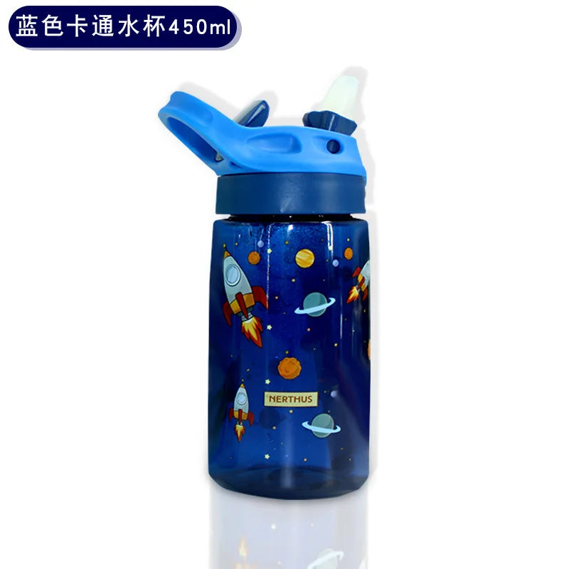 Tritan Water Bottle For Kids Children Unicorn Dinosaur School Drinking Bottles With Straws Cute Animals Leak Proof Outdoor Cup