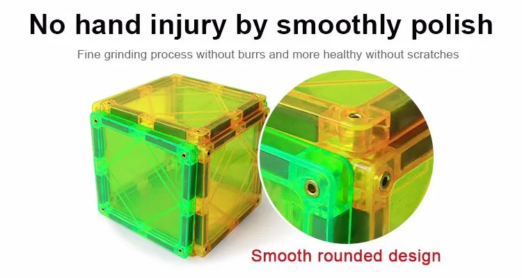 Magplayer Magnetic Building Blocks Children DIY Games Montessori Educational Toys Construction Sets Magnet Tiles for Kids Gift