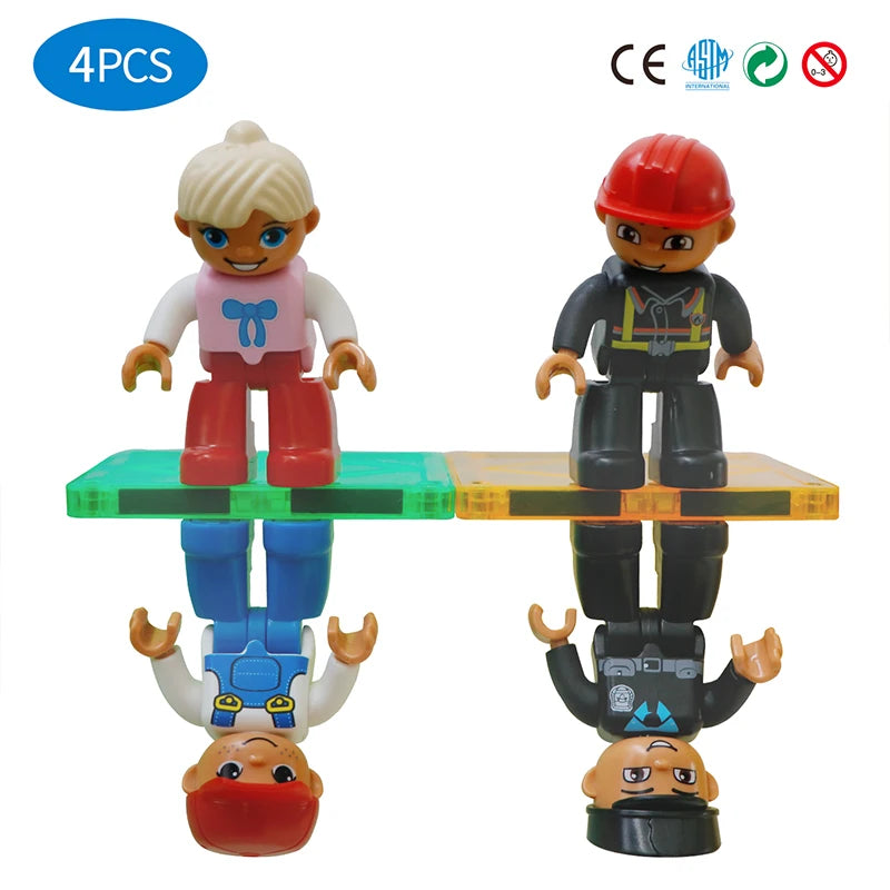 Magplayer Magnetic Building Blocks Children DIY Games Montessori Educational Toys Construction Sets Magnet Tiles for Kids Gift