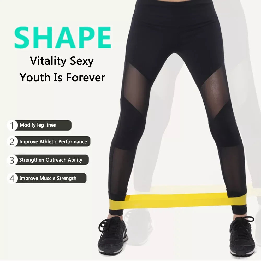 Various Color Yoga Sport Resistance Bands gym equipment TPE Home Fitness Elastic Bands Pilates strength training workout