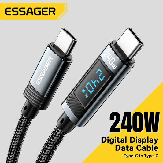 USB Type C To USB C Cable 100W PD 3.1 Fast Charging Charger Wire For Macbook Pro Xiaomi Samsung Laptop USBC